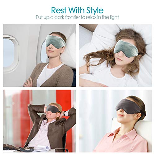 Sivio Weighted Eye Mask for Women & Men, Heatable and Freezable Weighted Eye ...
