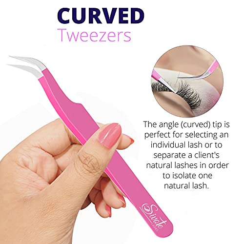 SIVOTE Lash Tweezers for Eyelash Extensions for Volume, Isolation & Classic L...