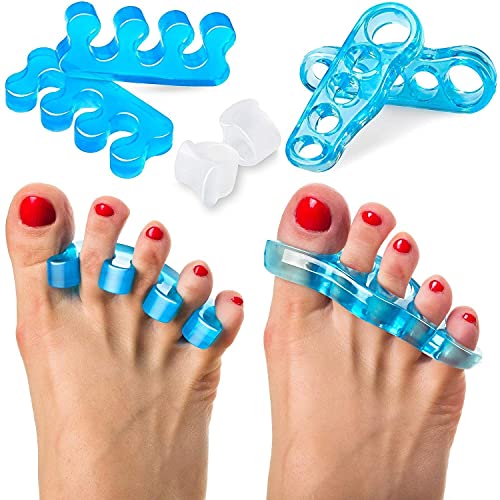 Sixora Premium Gel Toe Separators for Overlapping Toes, Toe Straighteners & S...