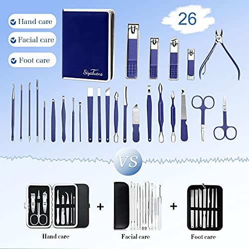 Manicure Set Nail Clippers Pedicure Kit -26 Pieces Stainless Steel Siyaluens ...