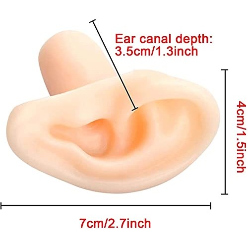 Anatomy Model, Soft Silicone Ear Model - Artificial Simulation Human Ear - Ea...