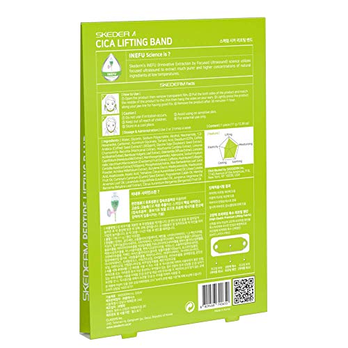 SKEDERM Cica Cool Facial Lifting Mask for Face and Chin Line, Double Chin Red...