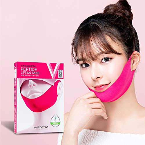 SKEDERM Peptide Facial Lifting Mask for Face and Chin Line, Double Chin Reduc...