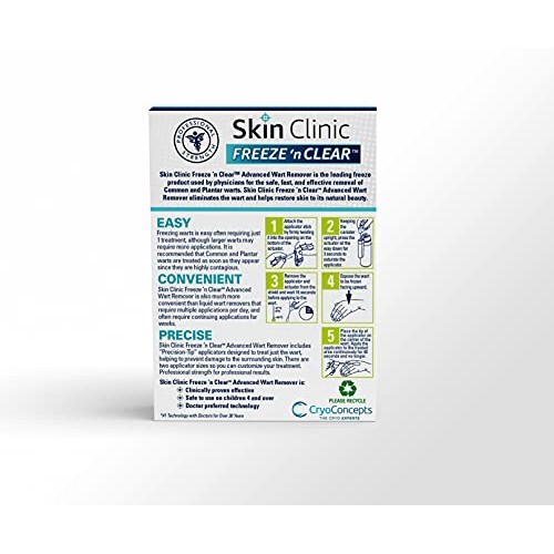 Skin Clinic FREEZE ‘n CLEAR™ Advanced Wart Remover, #1 Wart Removal Technolog...