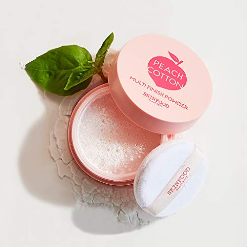 SKINFOOD Peach Cotton Multi Finish Powder 5g - Korean Peach Extract & Calamin...