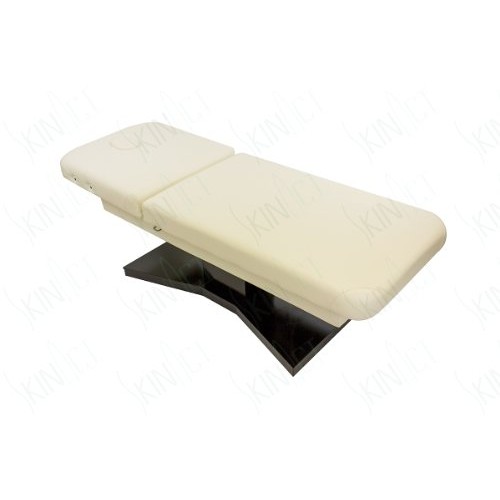 Milo Electric Massage Table, Facial Bed Beige top and Dark Brown Base