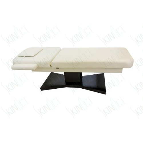 Milo Electric Massage Table, Facial Bed Beige top and Dark Brown Base