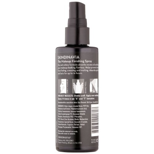 Skindinavia Makeup Oil Control Finishing Spray ParabenFree OilFree HeatResist...