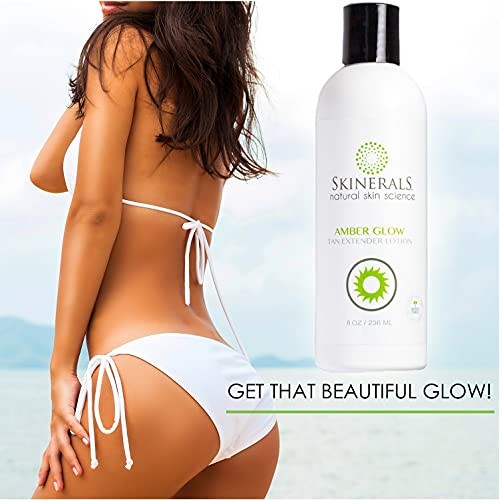 Skinerals Amber Glow Tan Extender Lotion with Organic and Natural Ingredients...