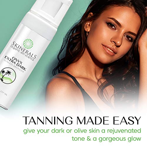 Skinerals Onyx Self Tanner Mousse for Natural Looking Dark Fake Tan for Mediu...