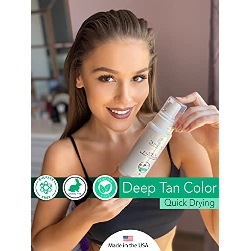 Skinerals Onyx Self Tanner Mousse for Natural Looking Dark Fake Tan for Mediu...