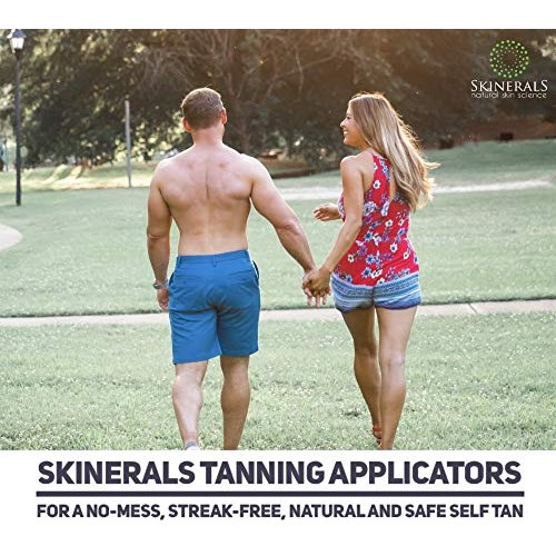 Skinerals Padded Microfiber Applicator Self Tanning Mitt Set with Exfoliator ...