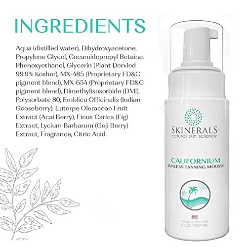 Skinerals Self Tanner Sunless Bronzer Californium Natural and Organic Ingredi...