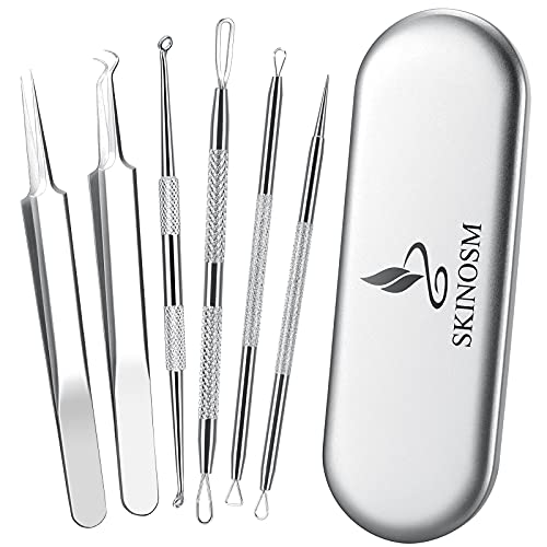 Blackhead Remover Pimple Popper Tool Kit, 6-in-1 Blackhead Comedone Acne Blem...