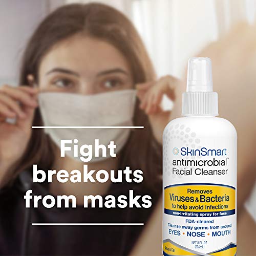 SkinSmart Antimicrobial Facial Cleanser Spray to Remove Viruses and Bacteria ...