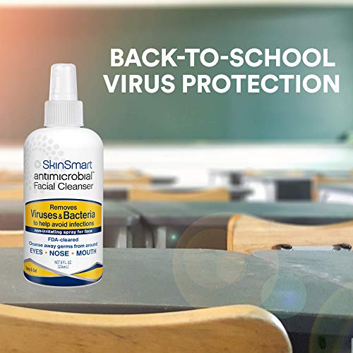 SkinSmart Antimicrobial Facial Cleanser Spray to Remove Viruses and Bacteria ...