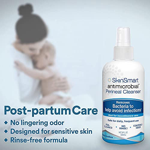 SkinSmart Antimicrobial Perineal Cleanser, Ideal for Incontinence Care and Po...