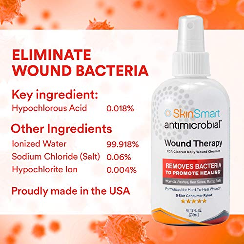 SkinSmart Antimicrobial Wound Therapy, Hypochlorous Acid Safely Removes Bacte...