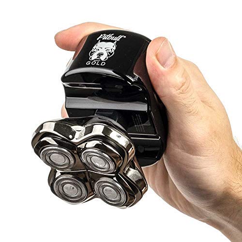 Skull Shaver Pitbull Gold PRO Head Shaver for Men,Wet/Dry 4 Razor Hair Trimme...
