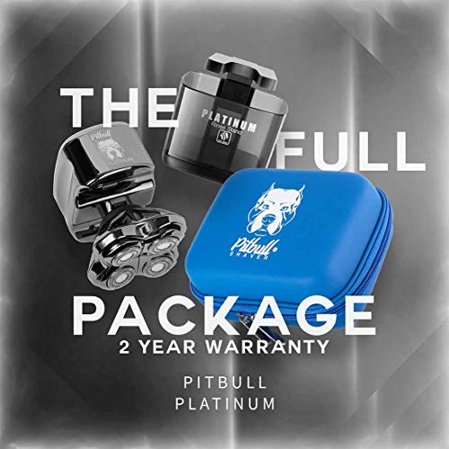 Skull Shaver Pitbull Platinum Pro Electric Head Shaver for Men with Bonus CR-...
