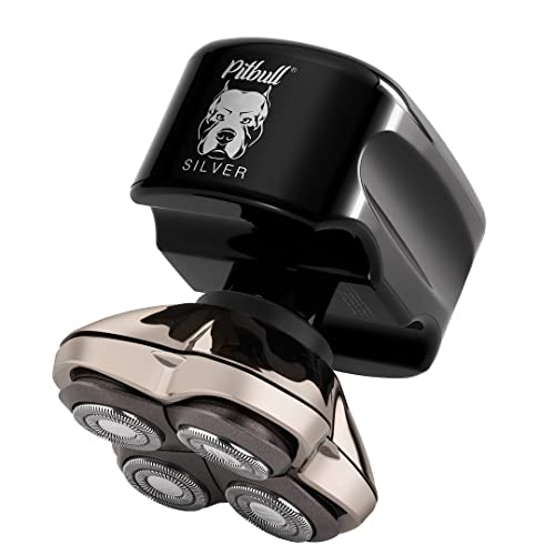 Skull Shaver Pitbull Silver PRO Electric Head & Face Shaver for Men, Wet/Dry ...