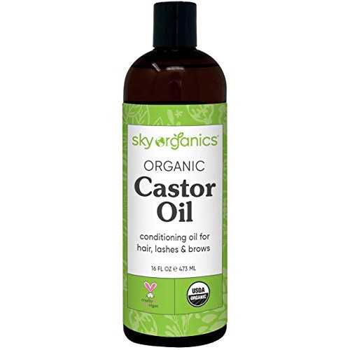 Castor Oil USDA Organic Cold-Pressed (16oz) 100% Pure Hexane-Free Castor Oil ...