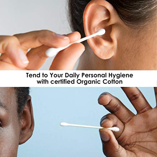 Cotton Swabs Organic by Sky Organics (Large pack of 500 ct.) Natural Cotton B...