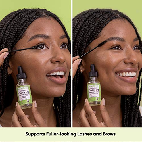 Organic Castor Oil Eyelash Serum by Sky Organics (1 oz) USDA Organic Cold-Pre...