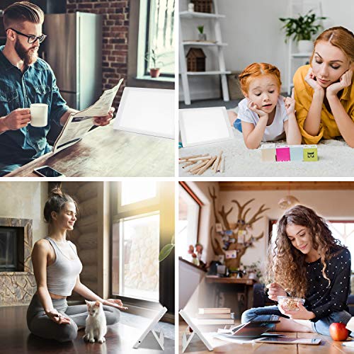 Light Therapy Lamp, 10000 Lux UV-Free Bright White, Adjustable Brightness, Ti...