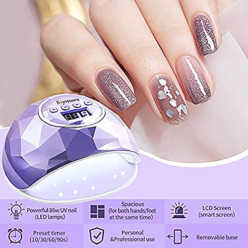 Skymore 86W LED Nail Lamp, Professional Nail Dryer with 4 Timer Setting, Port...