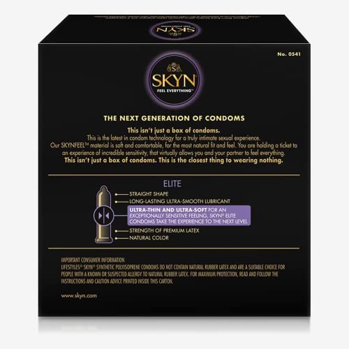 SKYN Elite – 36 Count – Ultra-Thin, Lubricated Latex-Free Condoms