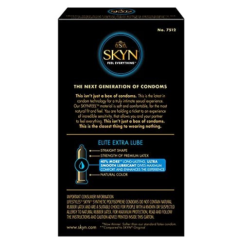 SKYN Elite Extra Lubricated Condoms, 12 Count