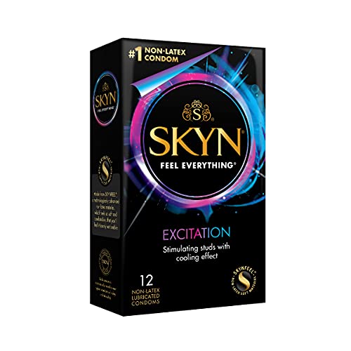 SKYN Excitation Non-Latex Lubricated Condoms, 12 Count