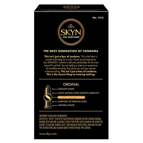 SKYN Non-Latex Lubricated Condoms, 12 Count