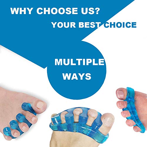 Premium Gel Toe Separators, Spacers & Straighteners, Bunion Correctors for Re...