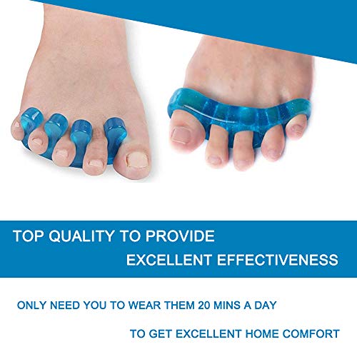 Premium Gel Toe Separators, Spacers & Straighteners, Bunion Correctors for Re...