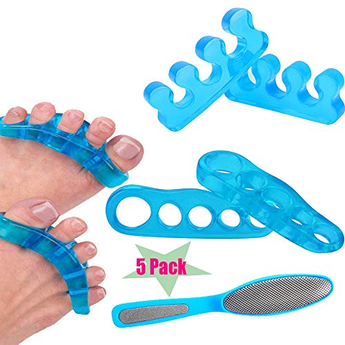 Premium Gel Toe Separators, Spacers & Straighteners, Bunion Correctors for Re...