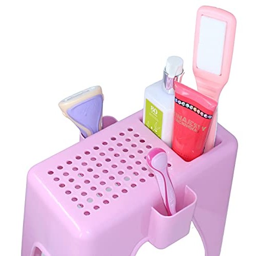 Skywin Shower Shaving Foot Rest - Plastic Shower Stool for Shaving Legs, 3 Po...