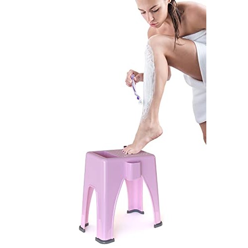 Skywin Shower Shaving Foot Rest - Plastic Shower Stool for Shaving Legs, 3 Po...