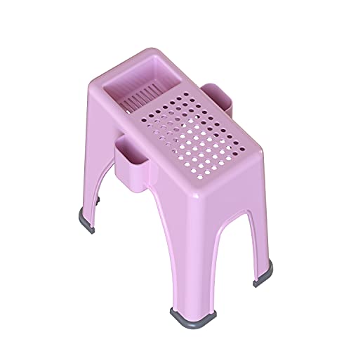 Skywin Shower Shaving Foot Rest - Plastic Shower Stool for Shaving Legs, 3 Po...