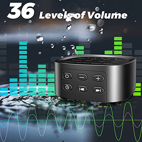 Sleepbox Sound Machines with 36 Volume Levels 5 Timers and Visible Sound Cata...