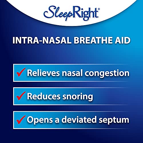 SleepRight Intra-Nasal Breathe Aids Breathing Aids for Sleep Nasal Dilator 30...