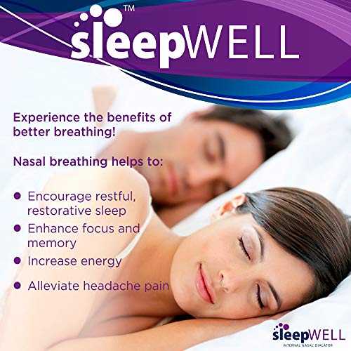 sleepWELL Sleep/Snore Internal Nasal Dilator for Snoring Relief, Congestion R...