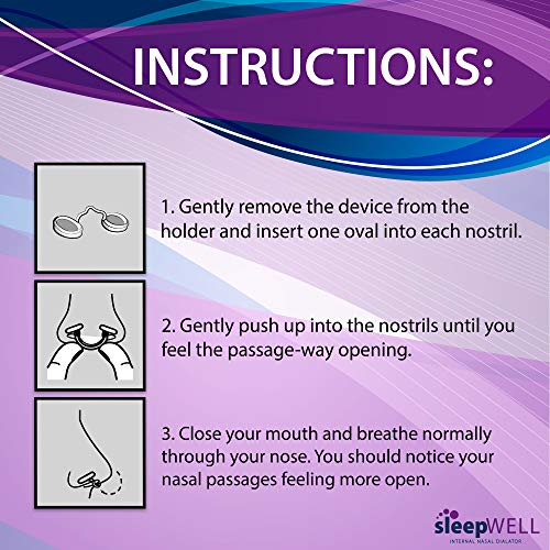sleepWELL Sleep/Snore Internal Nasal Dilator for Snoring Relief, Congestion R...
