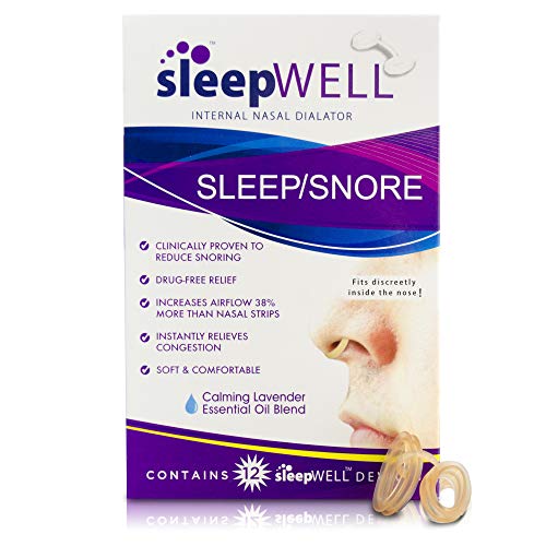 sleepWELL Sleep/Snore Internal Nasal Dilator for Snoring Relief, Congestion R...