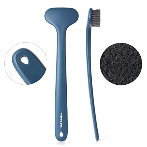 Slick- Back Scrubber for Shower, 14.3”, Shower Back Brush, Body Brush, Body S...