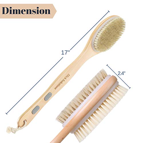 Slick- Shower Brush, Double Sided Brush, Back Scrubber, Bath Brush, Back Brus...
