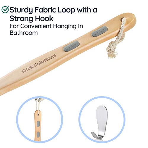Slick- Shower Brush, Double Sided Brush, Back Scrubber, Bath Brush, Back Brus...