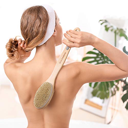 Slick- Shower Brush, Double Sided Brush, Back Scrubber, Bath Brush, Back Brus...