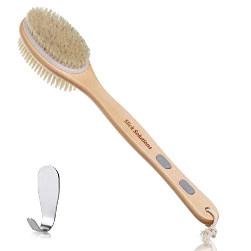 Slick- Shower Brush, Double Sided Brush, Back Scrubber, Bath Brush, Back Brus...